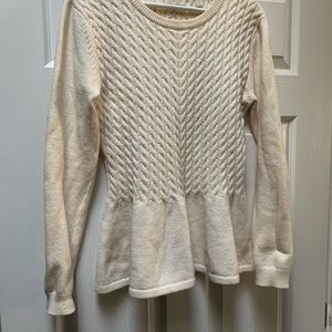 Ted Baker Cable Knit Peplum Style